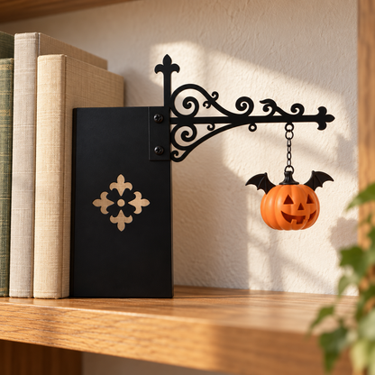 The Jack-o'-Lantern — Pumpkin Bookshelf Lantern