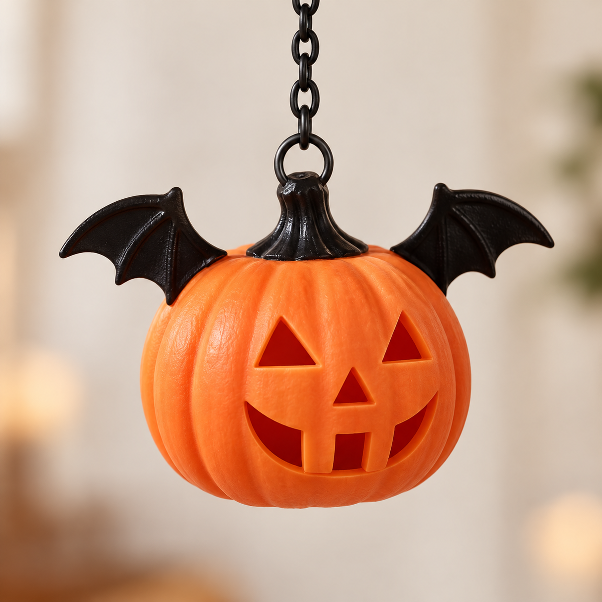 The Jack-o'-Lantern — Pumpkin Bookshelf Lantern
