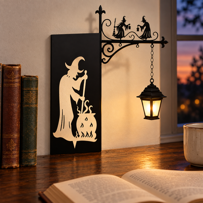 The Witch & Cauldron — Witch Bookshelf Lantern