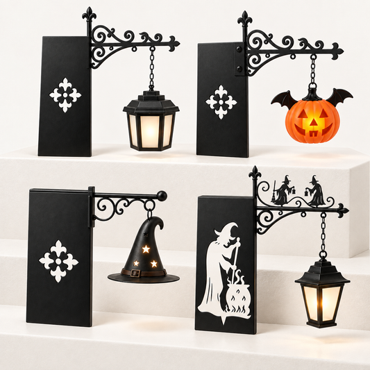 The Full Haunt — Bookshelf Lantern Set of 4